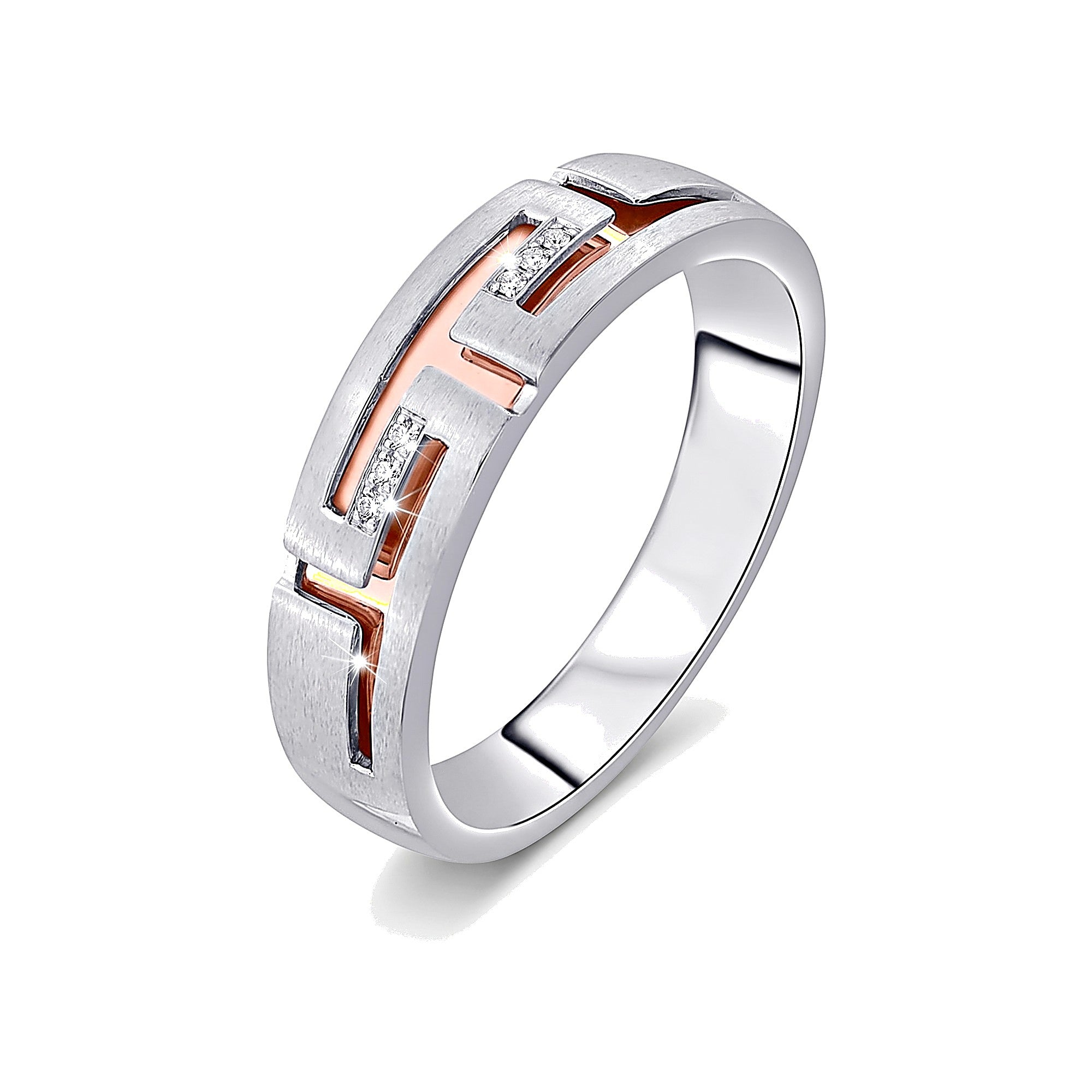 Unique Men's Finger Ring in Platinum