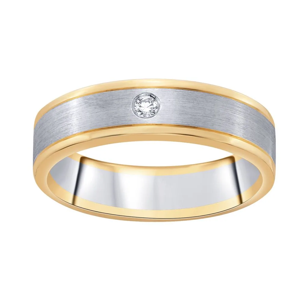 Glimmering Diamond Finger Ring For Men - view 3
