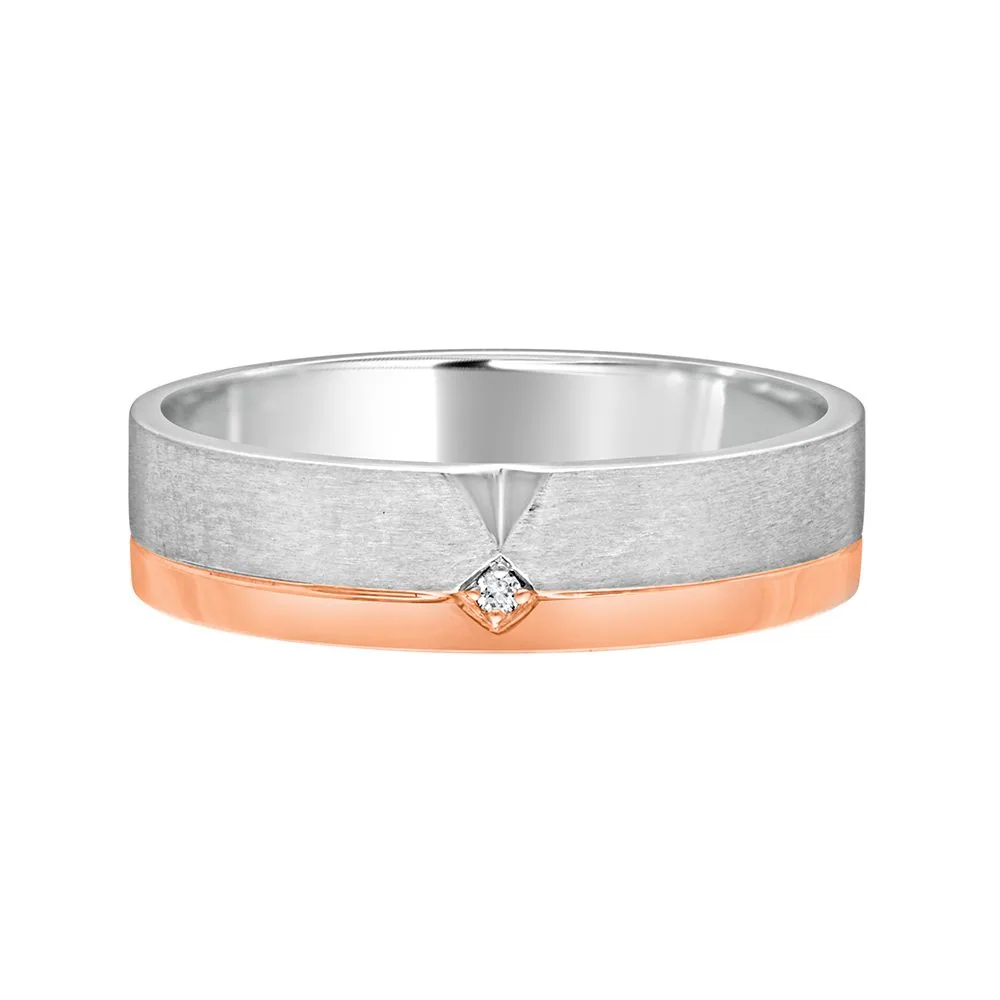 Sleek Diamond Finger Ring For Men - view 3