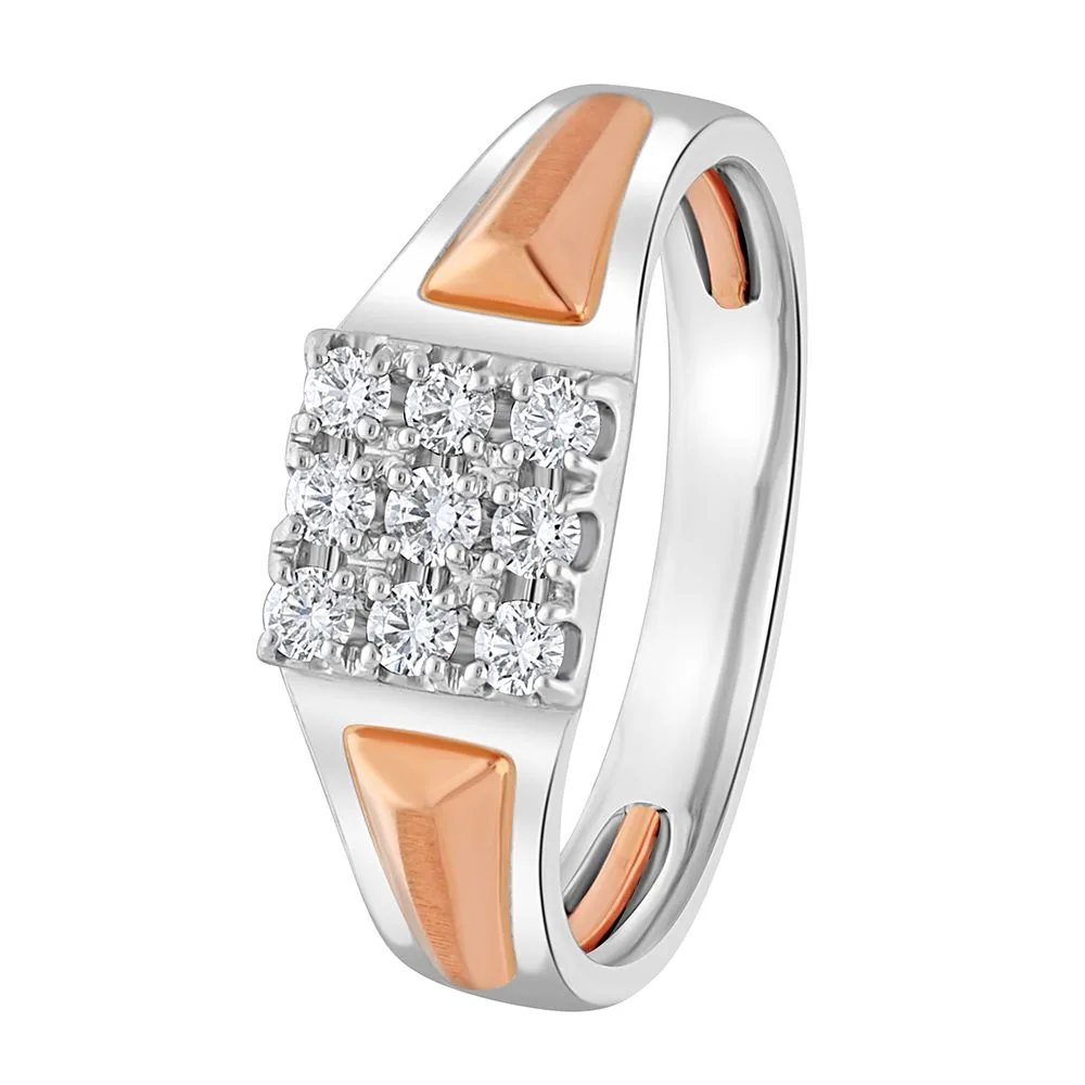 Stylish Dual Toned Men’s Diamond Ring