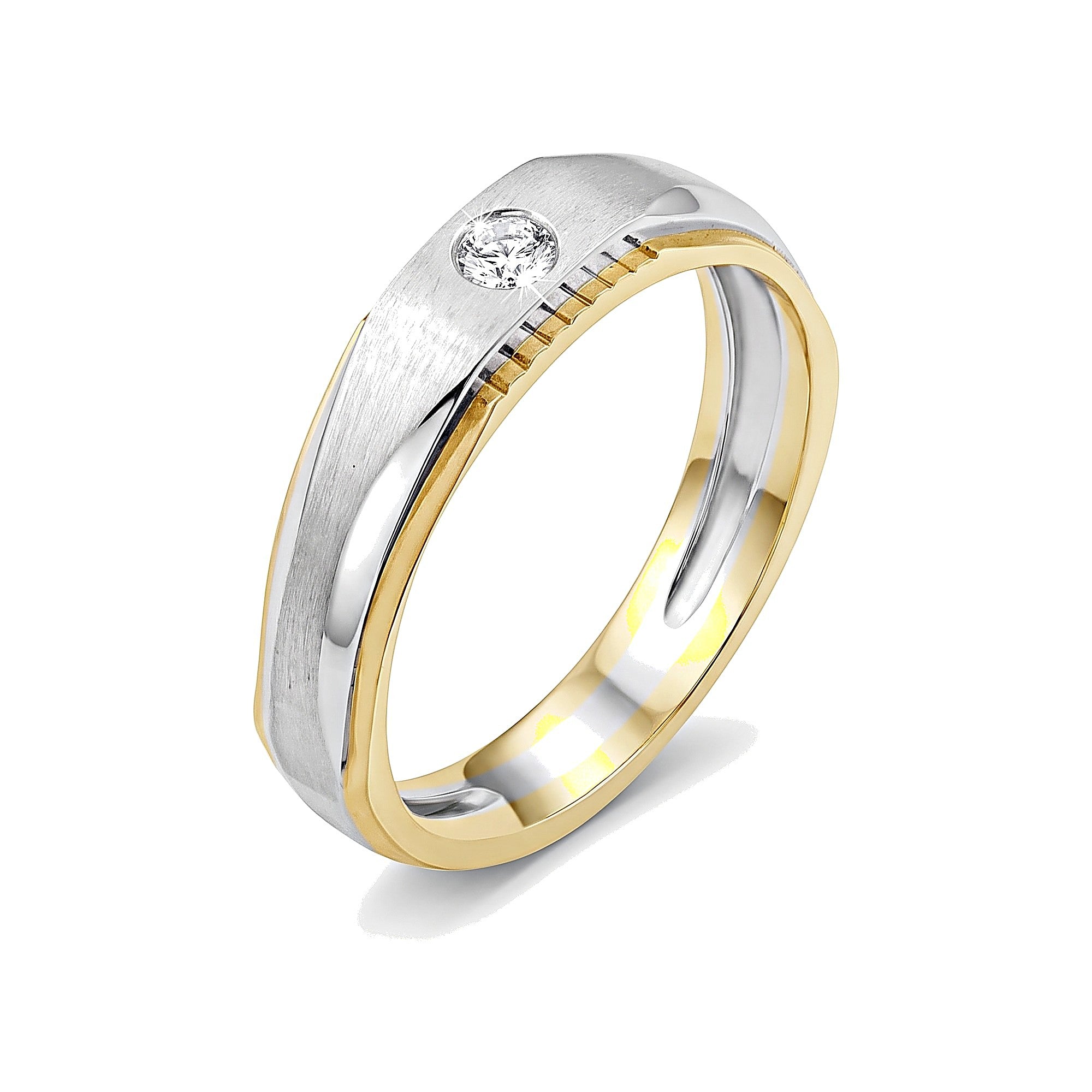 Modern Ring for Men in Platinum