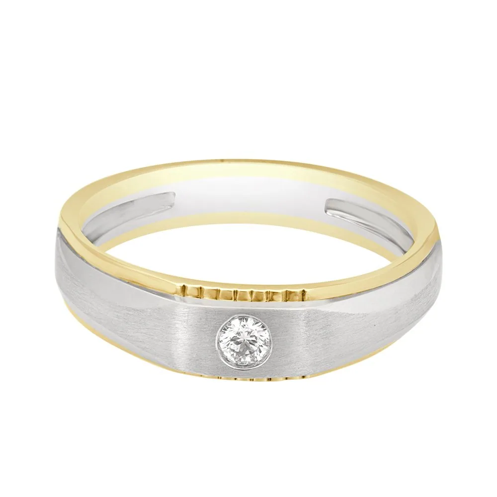 Modern Ring for Men in Platinum - view 3