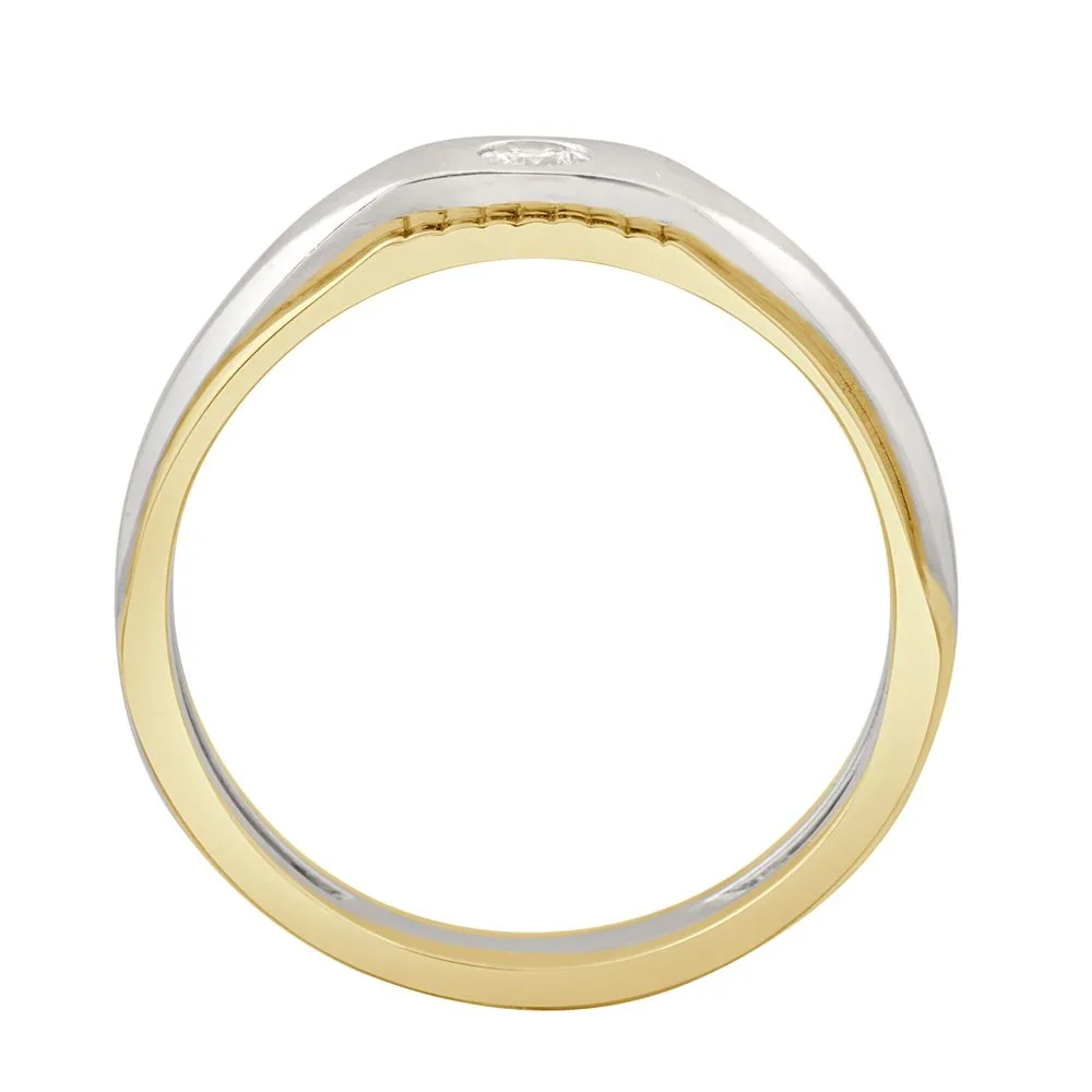 Modern Ring for Men in Platinum - view 4