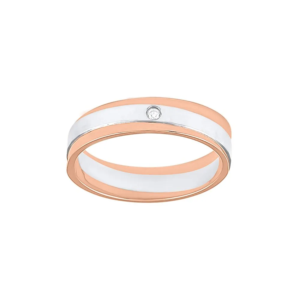 Sturdy Dual Metal Platinum Ring For Men - view 3
