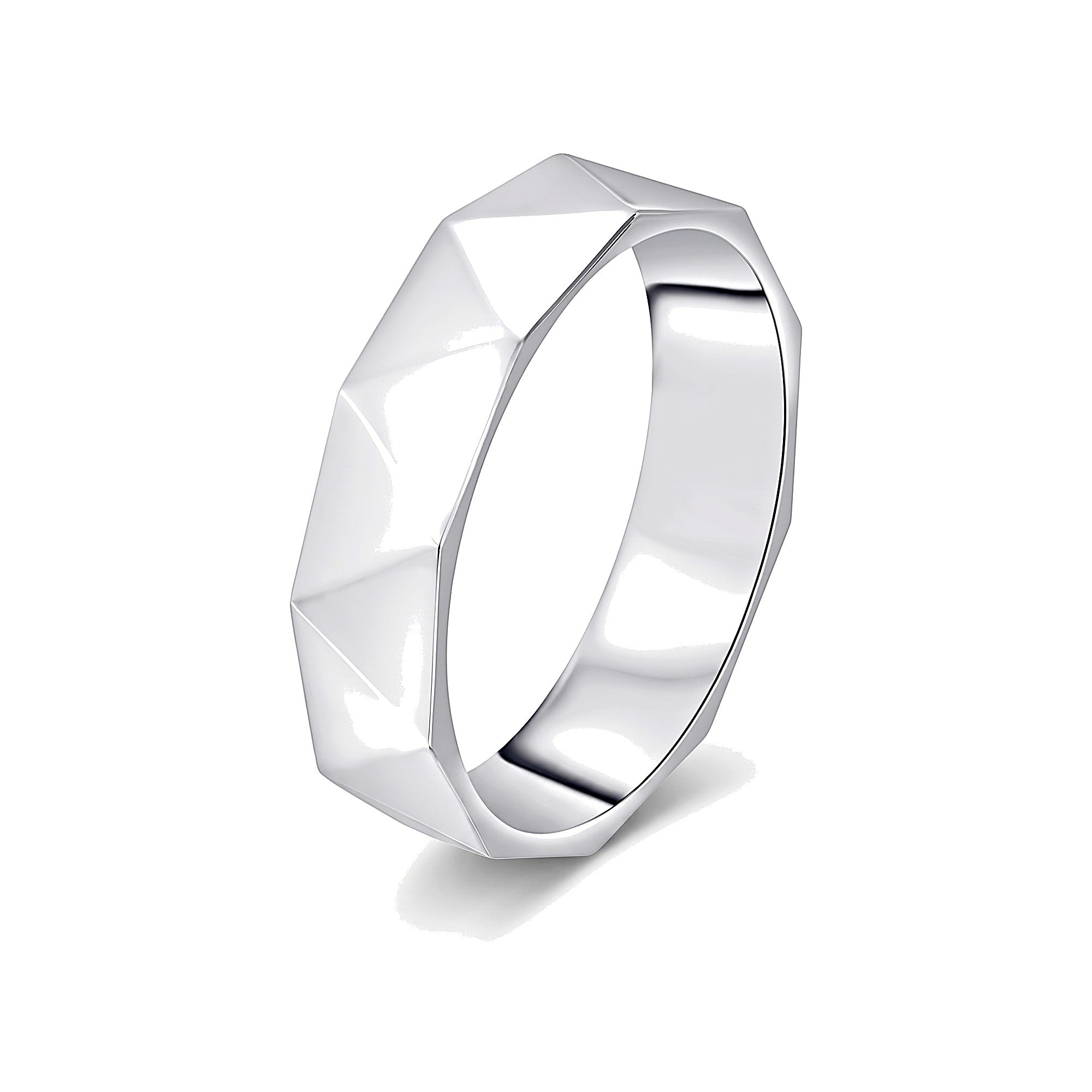 Textured Men's Platinum Ring