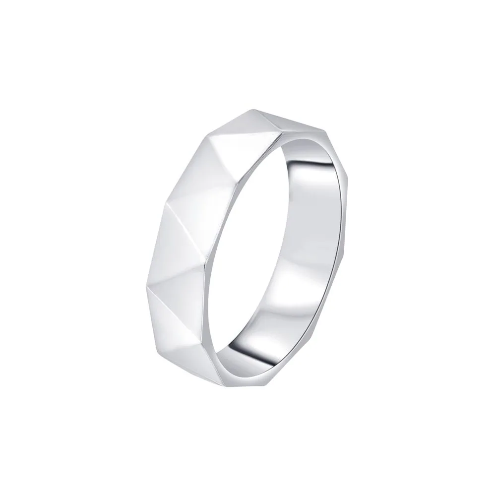 Textured Men’s Platinum Ring
