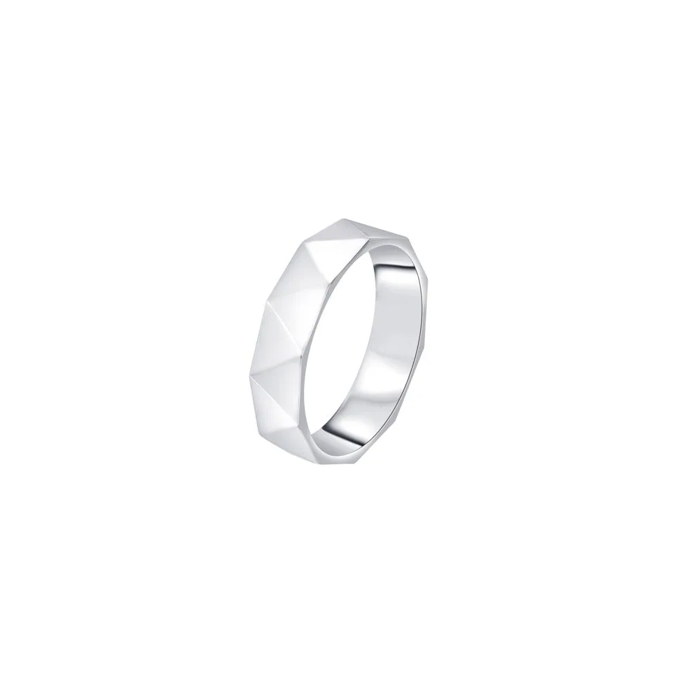 Textured Men’s Platinum Ring - view 4