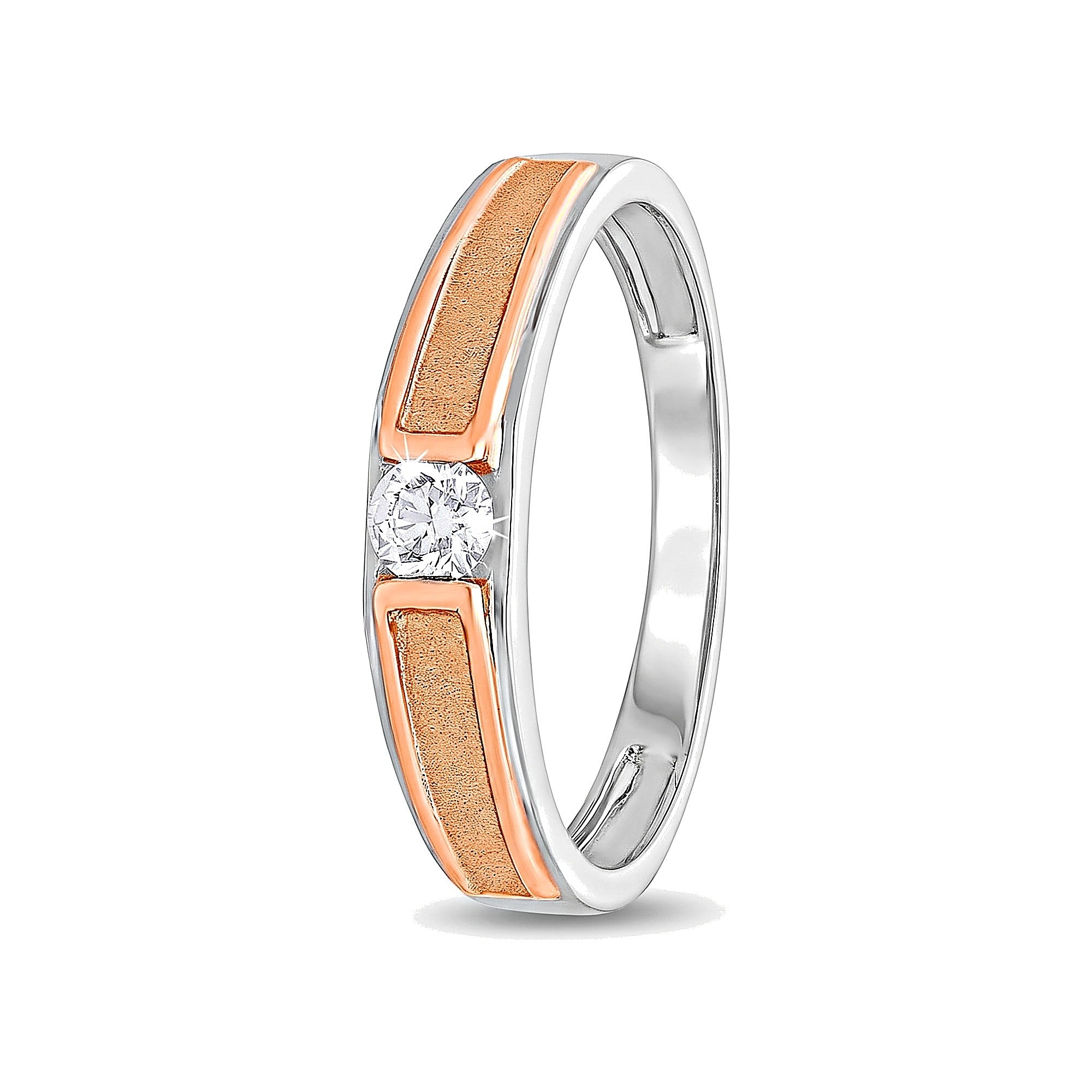 Textured Platinum Men's Band Ring