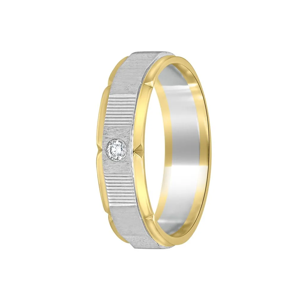 Stunning Platinum Rose Gold Mens Ring