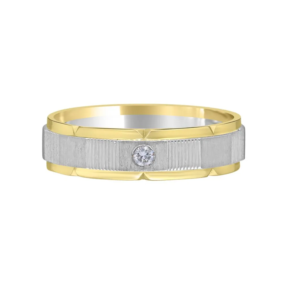 Stunning Platinum Rose Gold Mens Ring - view 3