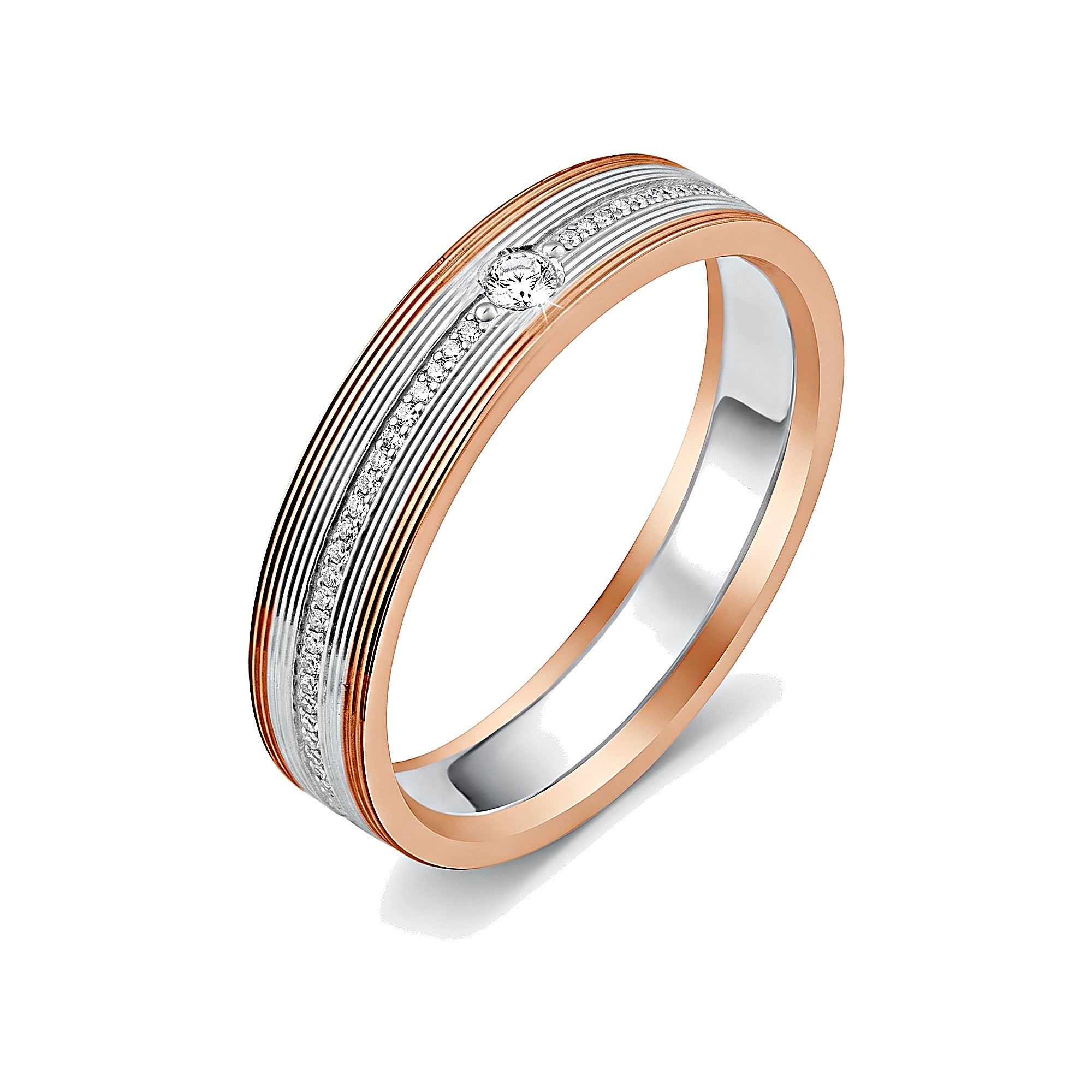 Textured Platinum Finger Ring For Men