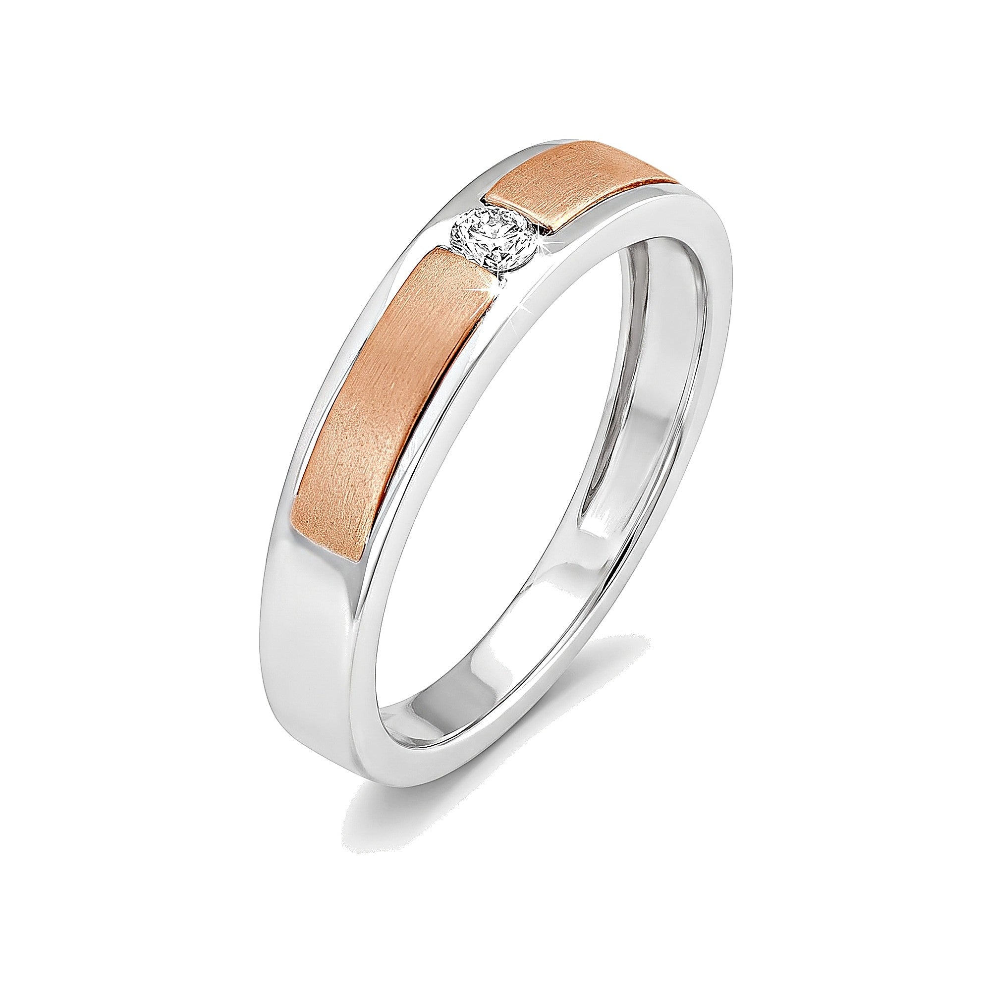 Dual toned Platinum Men's Ring