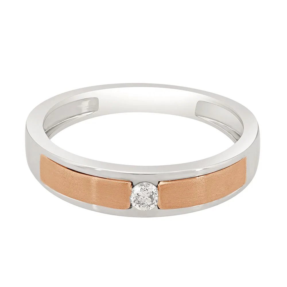Dual toned Platinum Men’s Ring - view 3