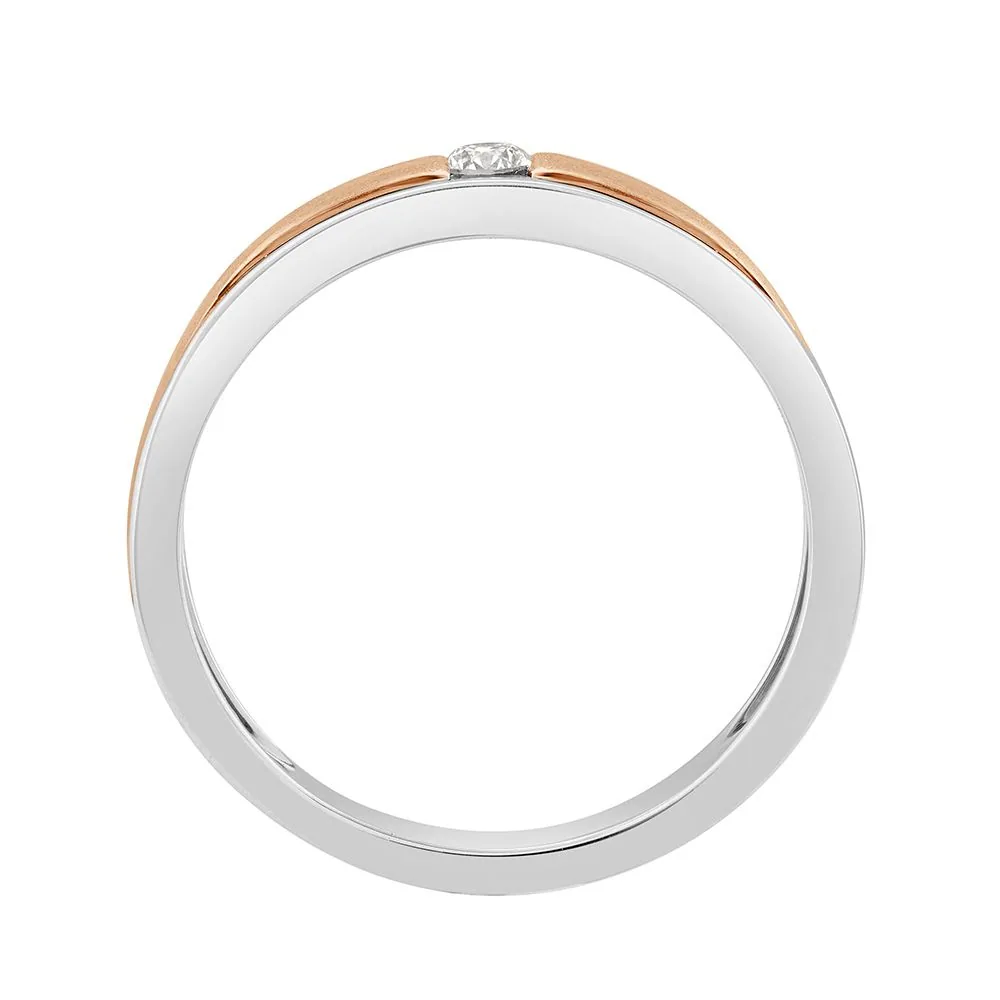 Dual toned Platinum Men’s Ring - view 4
