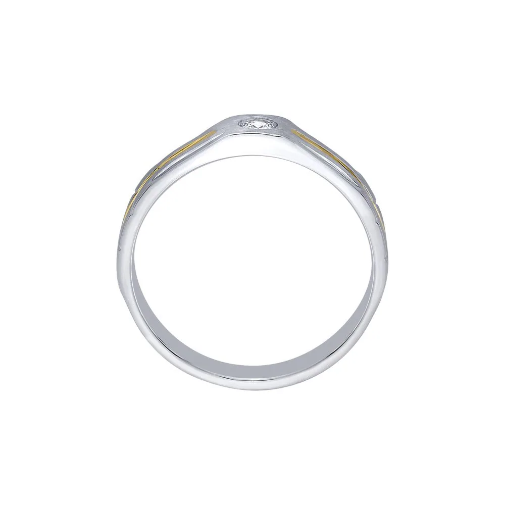 Attractive Men’s Diamond Finger Ring - view 4