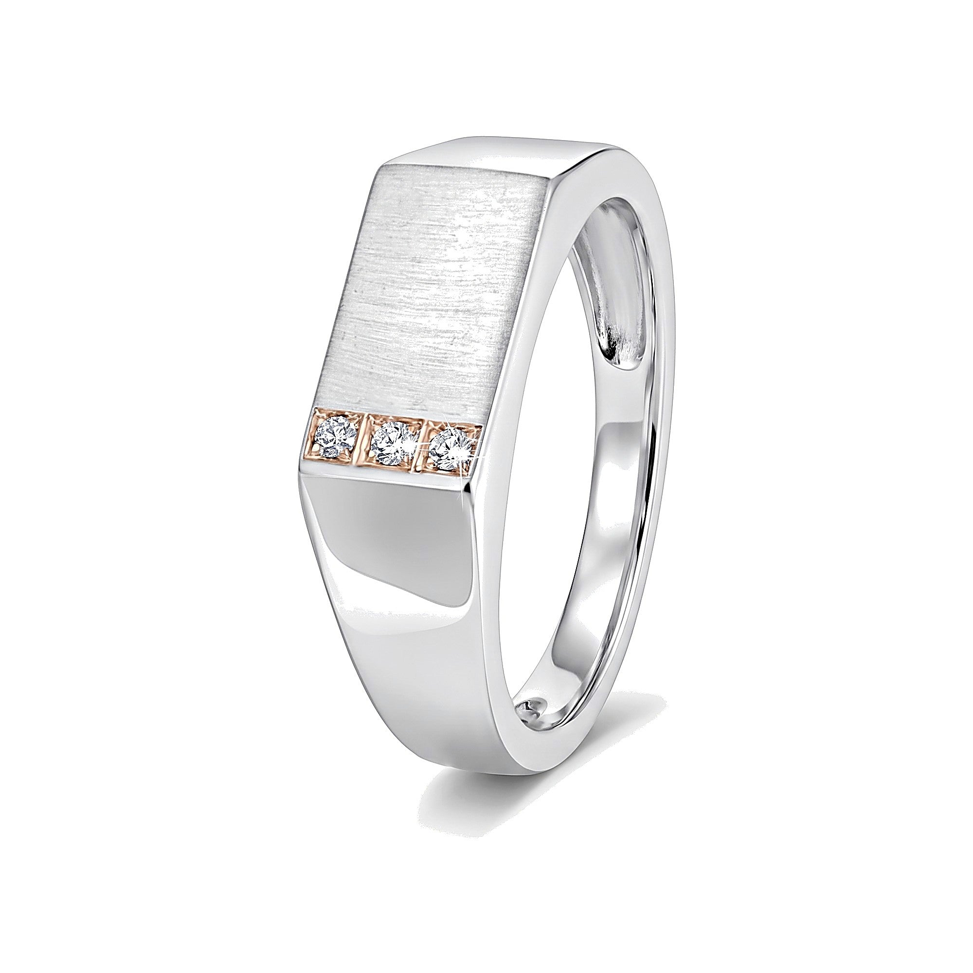 Bejewelled Platinum Men's Finger Ring