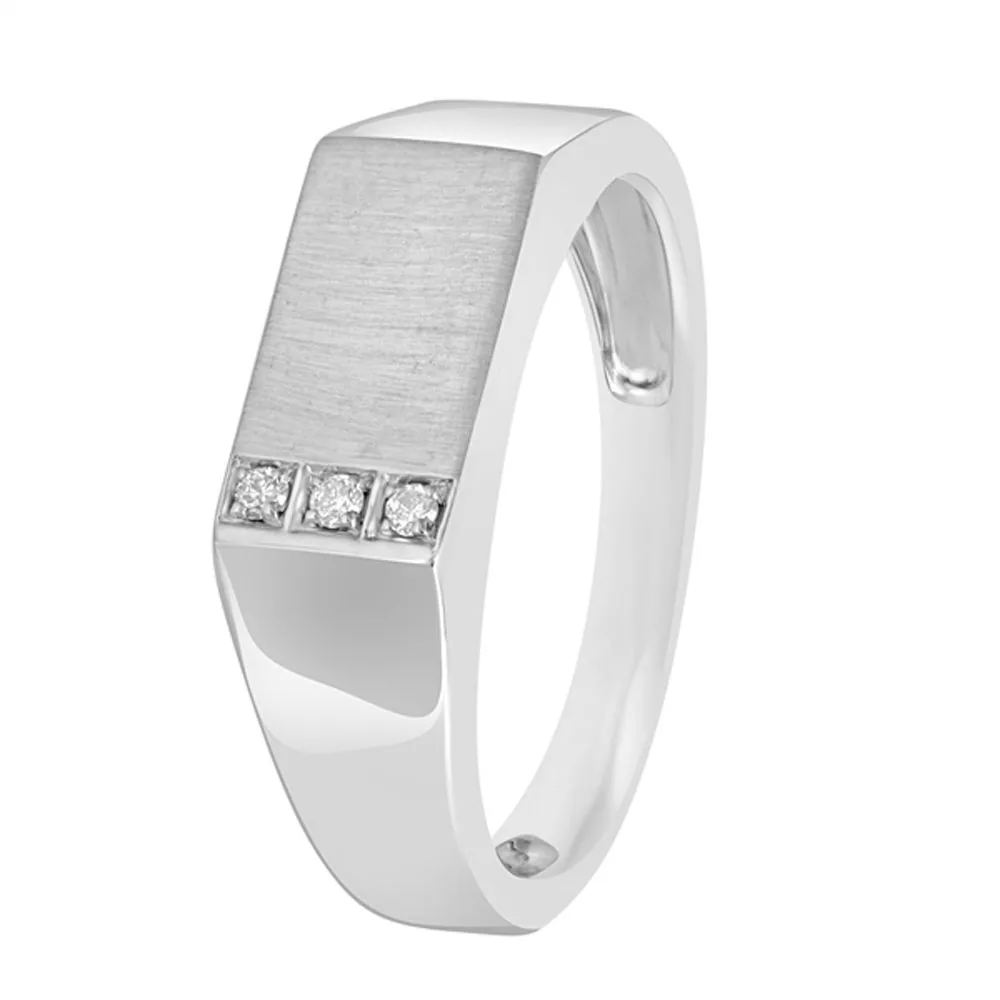 Bejewelled Platinum Men’s Finger Ring