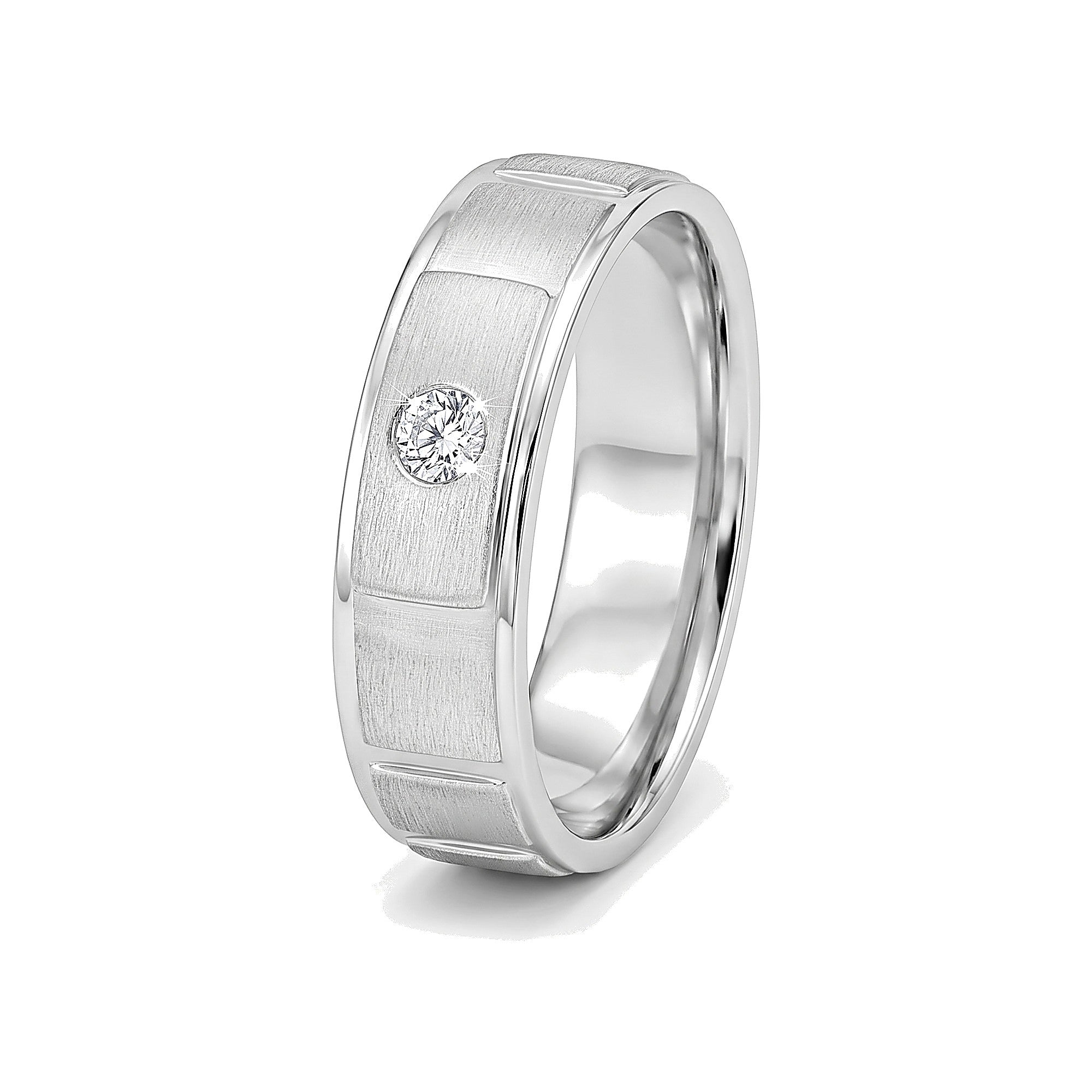Aesthetic Men's Platinum Diamond Ring
