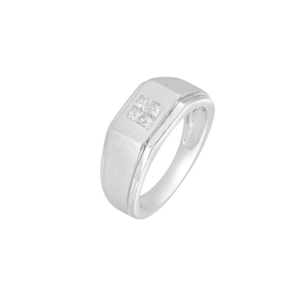 Modern Diamond Studded Men’s Finger Ring