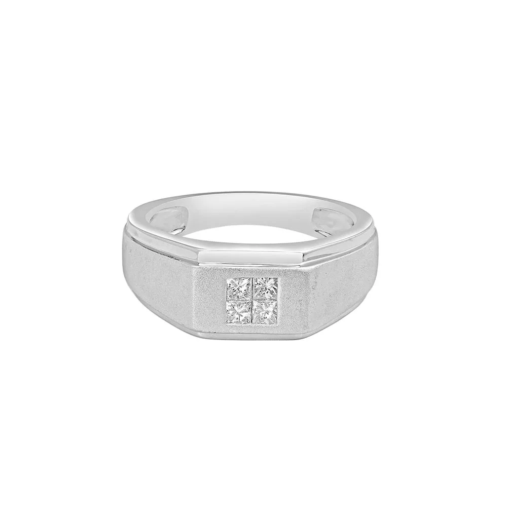 Modern Diamond Studded Men’s Finger Ring - view 3