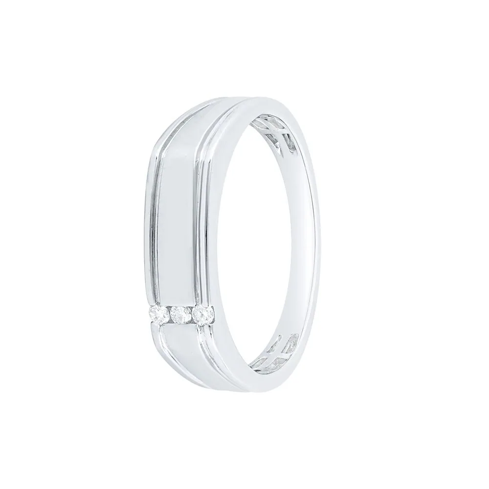 Handcrafted Platinum Diamond Ring For Men