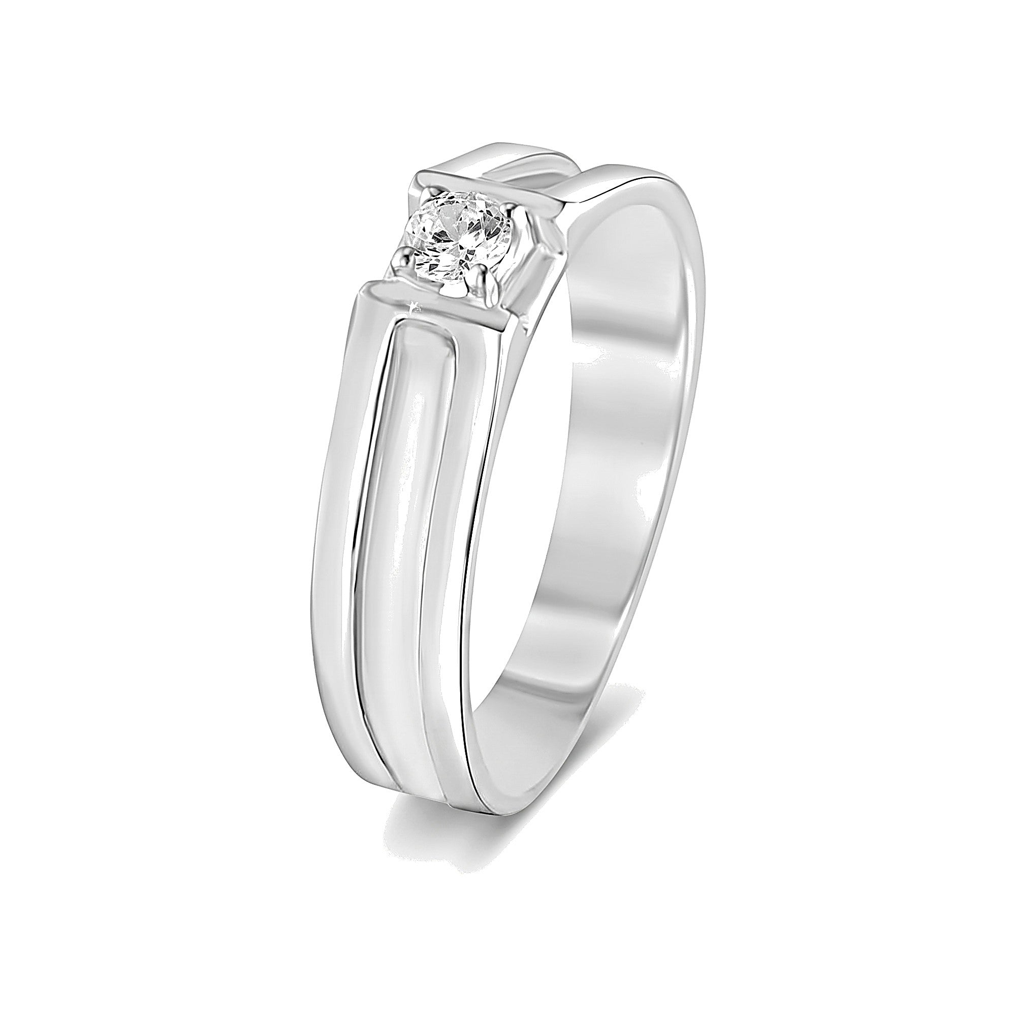 Classy Men's Diamond and Platinum Finger Ring