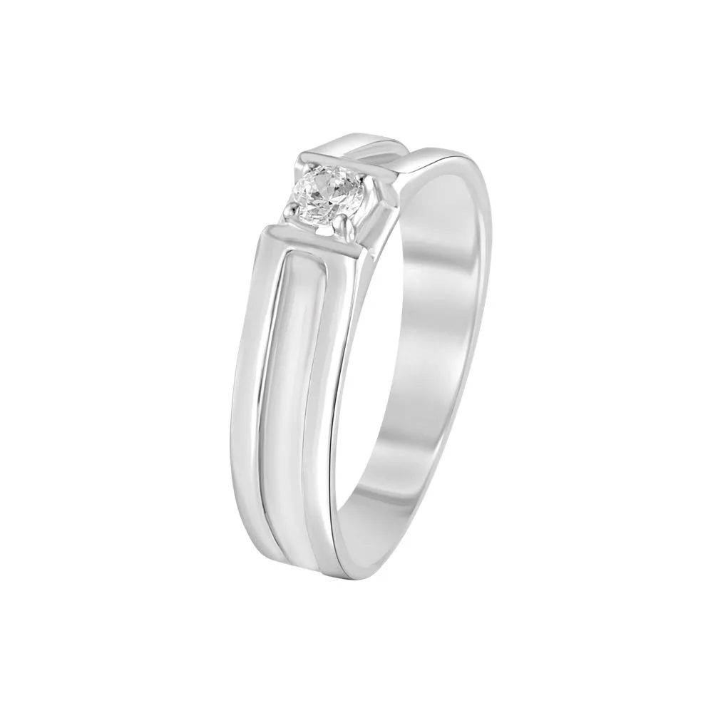 Classy Men’s Diamond and Platinum Finger Ring