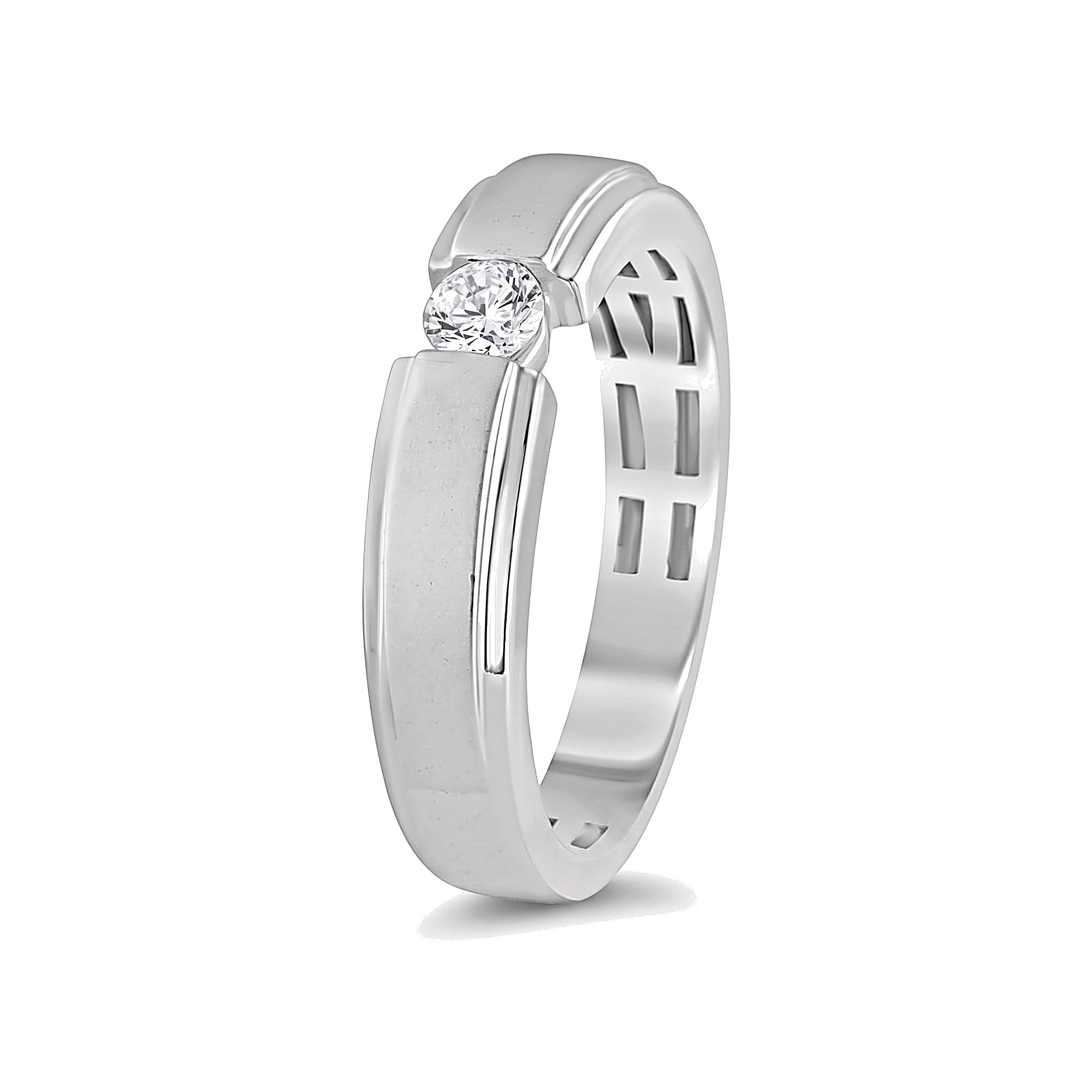 Simple Platinum Finger Band for Men
