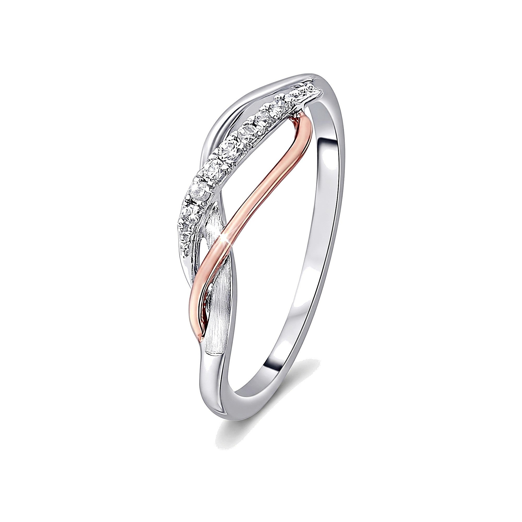 Stunning Platinum and Rose Gold Finger Ring