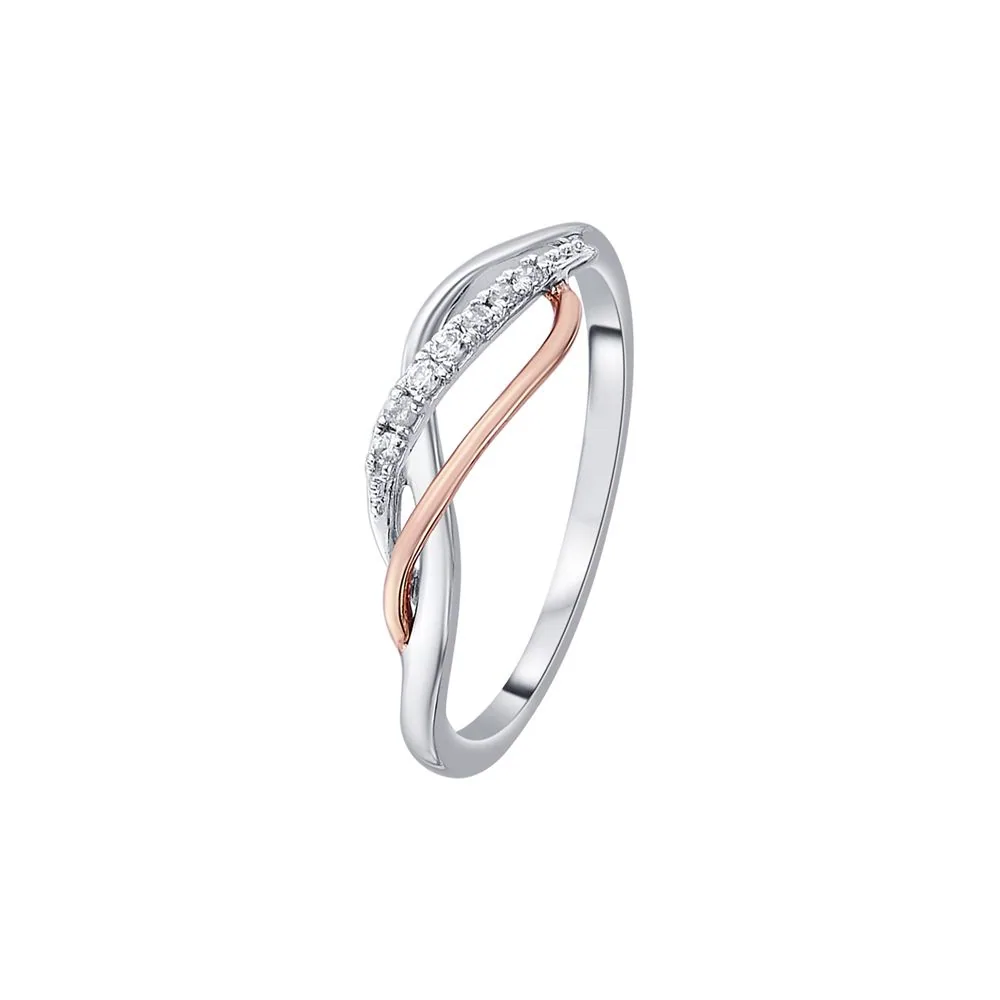 Stunning Platinum and Rose Gold Finger Ring