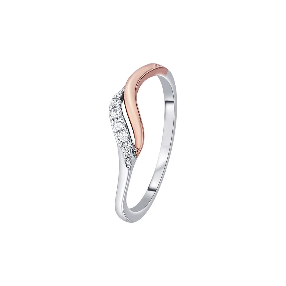 Swirl Design Diamond Platinum Ring