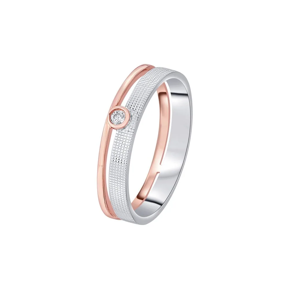 Elegant Platinum and Rose Gold Men’s Band