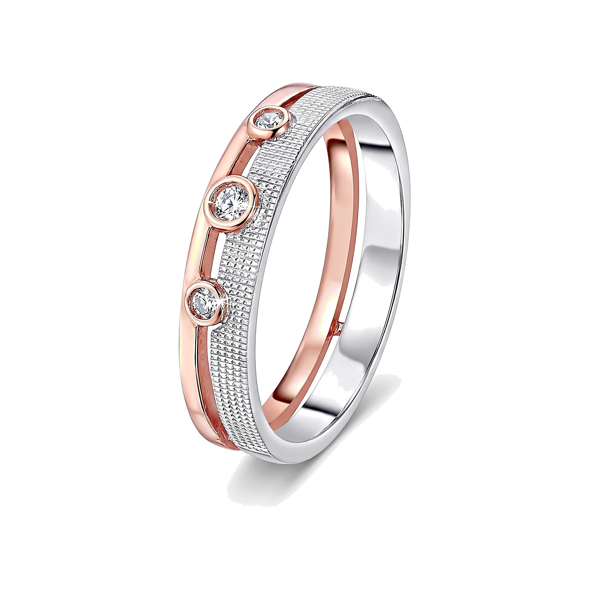 Elegant Platinum and Rose Gold Women's Band