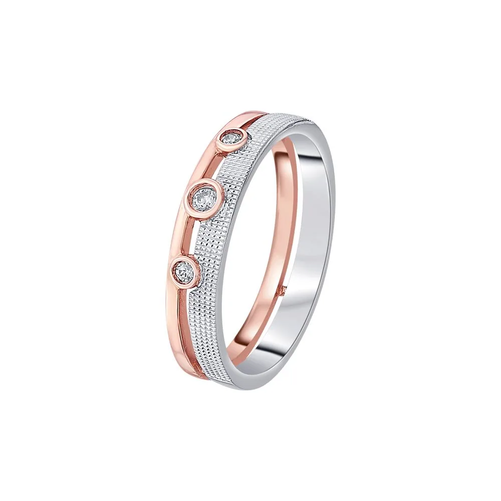 Elegant Platinum and Rose Gold Women’s Band