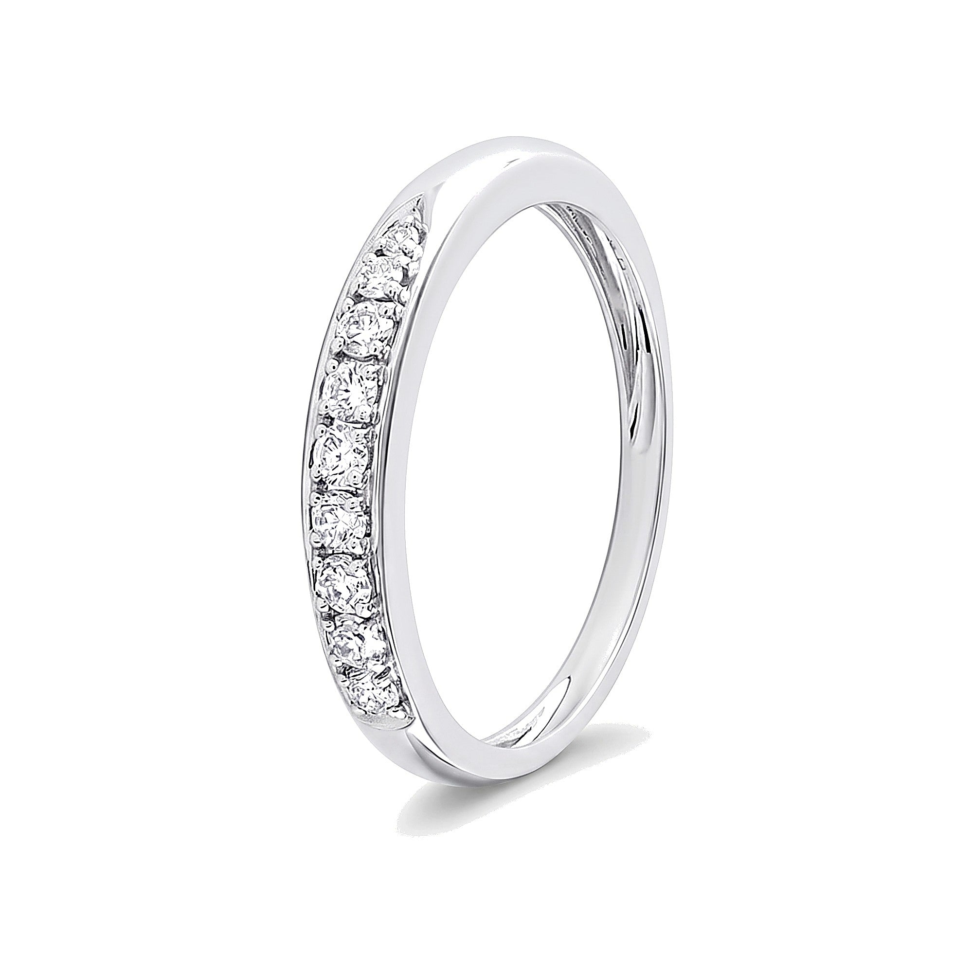 Stylish Diamond and Platinum Men's Finger Band