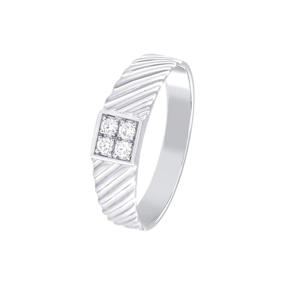 Classic Men’s Diamond Platinum Finger Ring