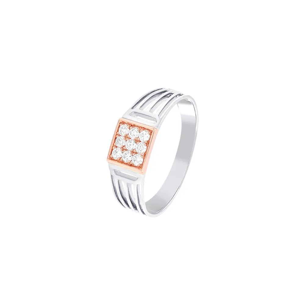 Classic Men’s Glossy Diamond Finger Ring