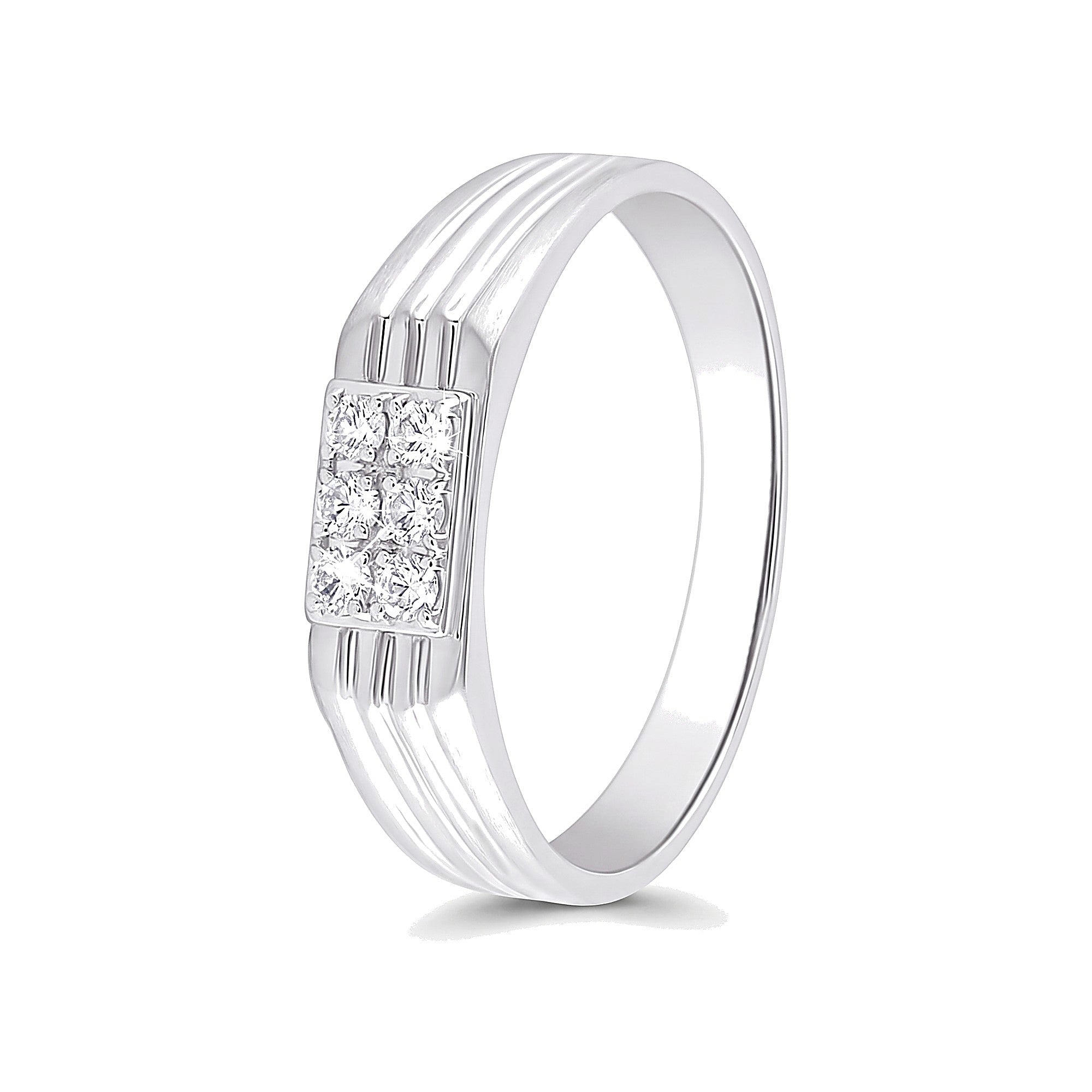 Regal Diamond and Platinum Men's Finger Band