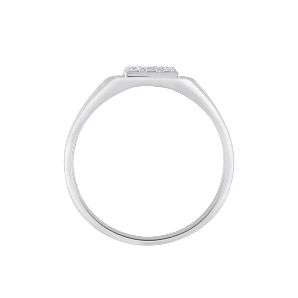Regal Diamond and Platinum Men’s Finger Band - view 4
