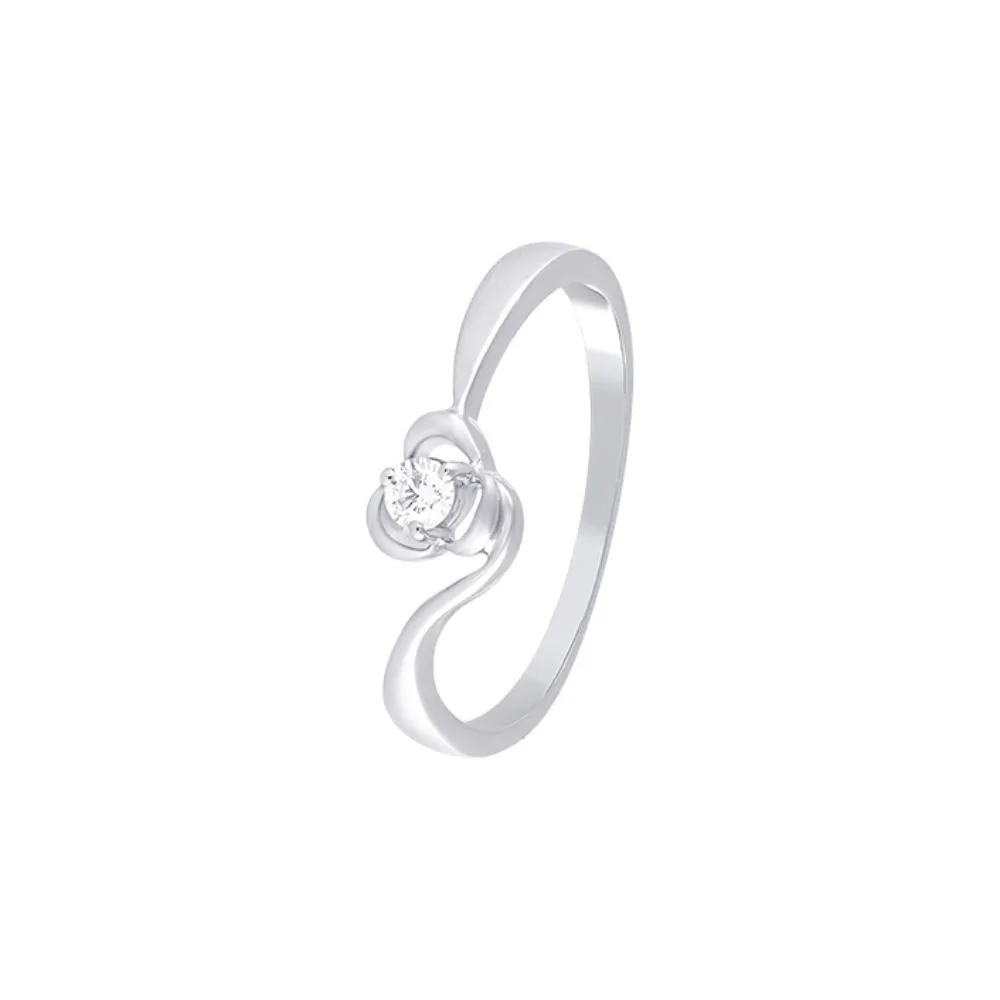 Gracious Platinum and Diamond Finger Ring
