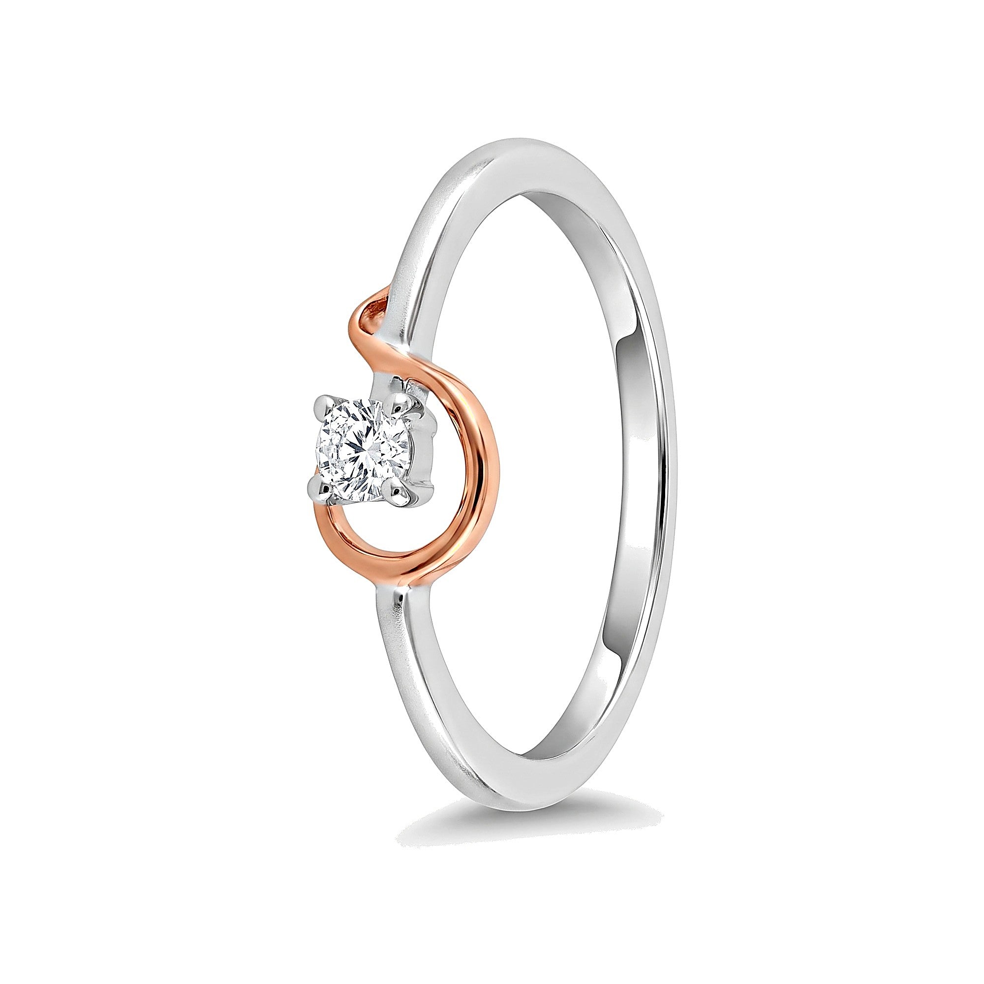 Brilliant Diamond and Platinum Finger Ring