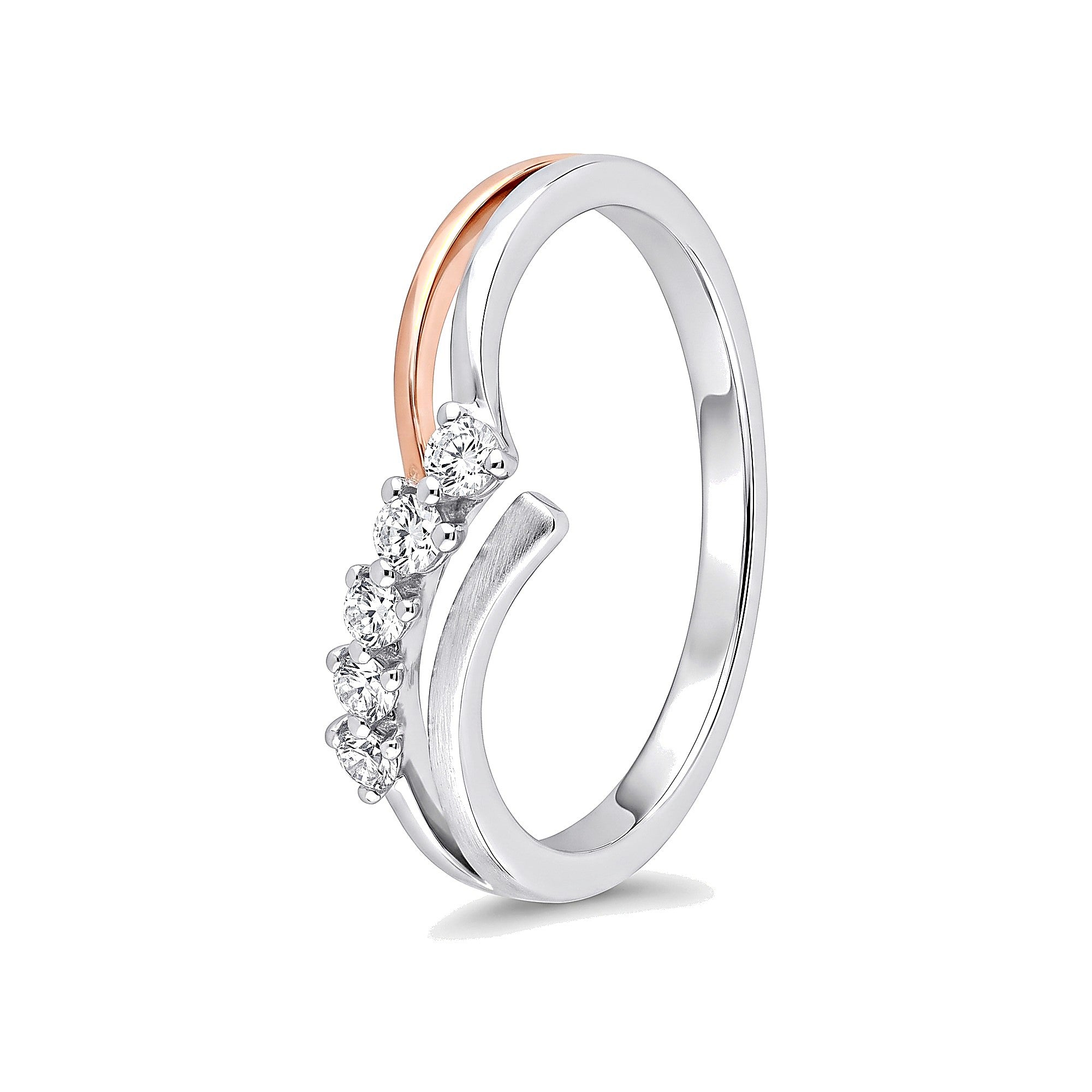 Reliable Diamond Studded Platinum Finger Ring