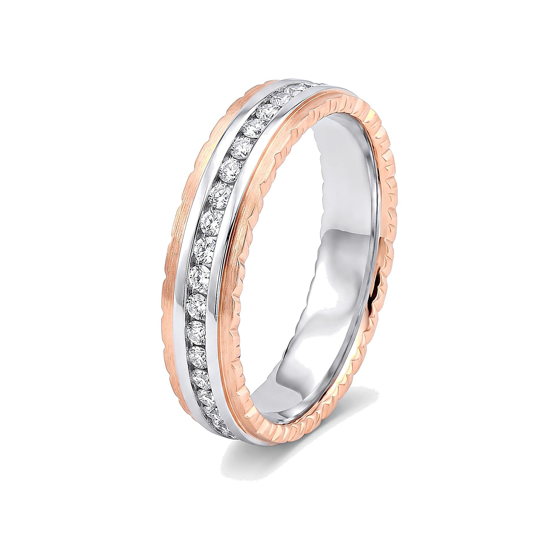 Lustrous Dual Metal Platinum Ring