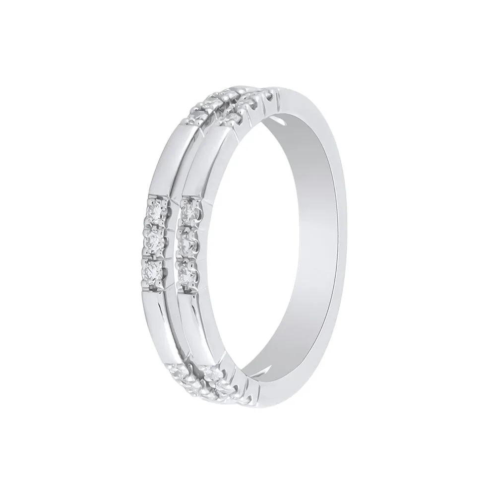 Classic Diamond Platinum Ring