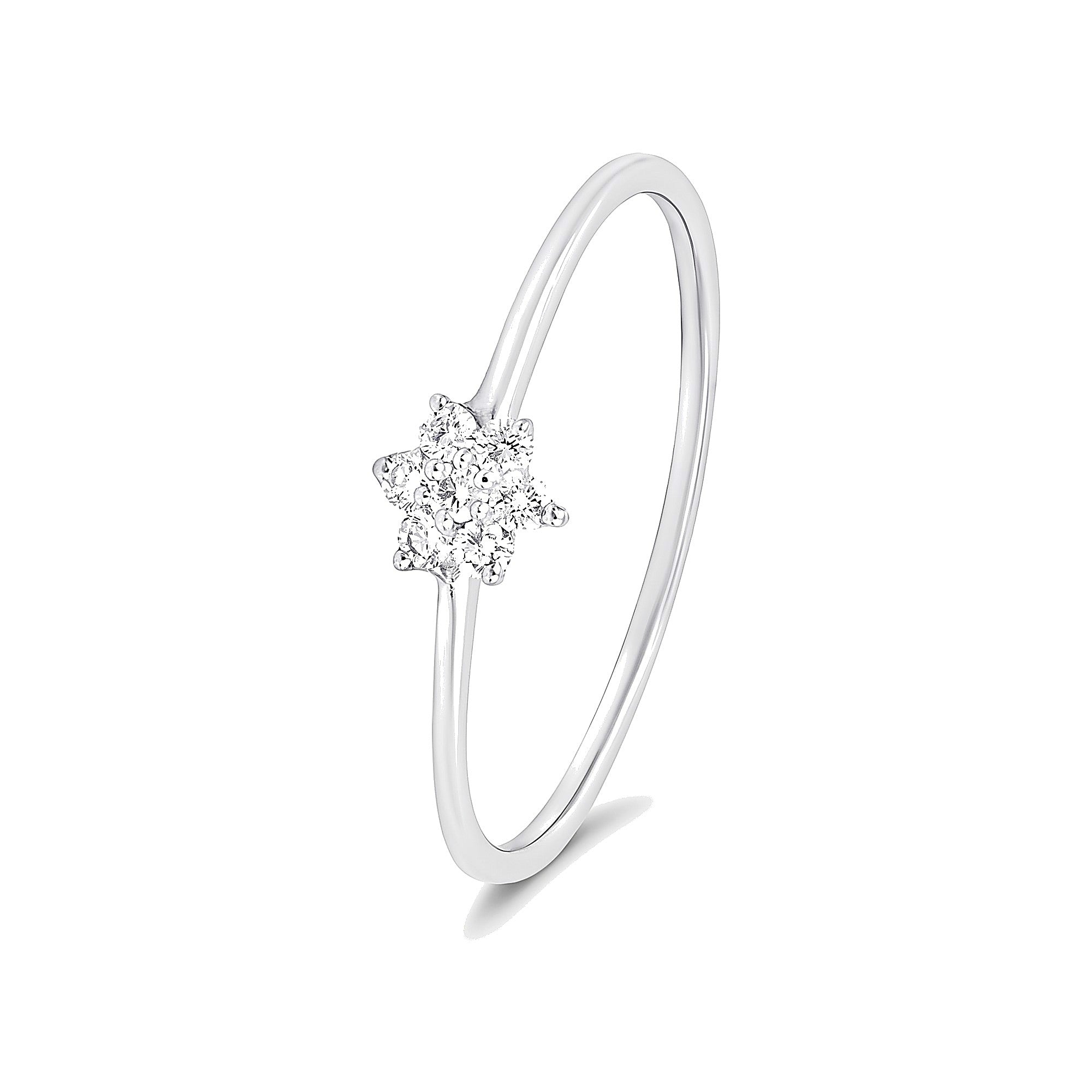 Eternal Brilliance Platinum Floral Cluster Ring