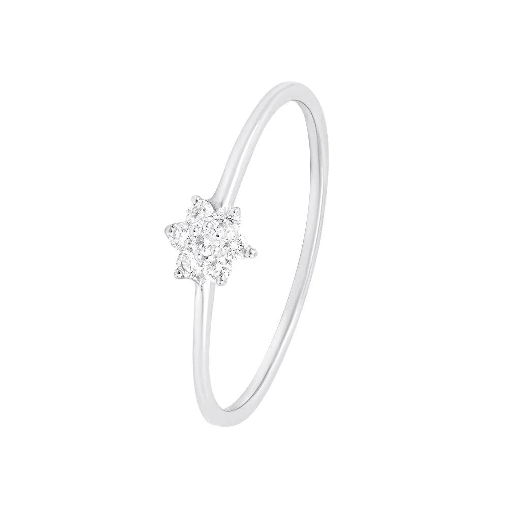 Eternal Brilliance Platinum Floral Cluster Ring