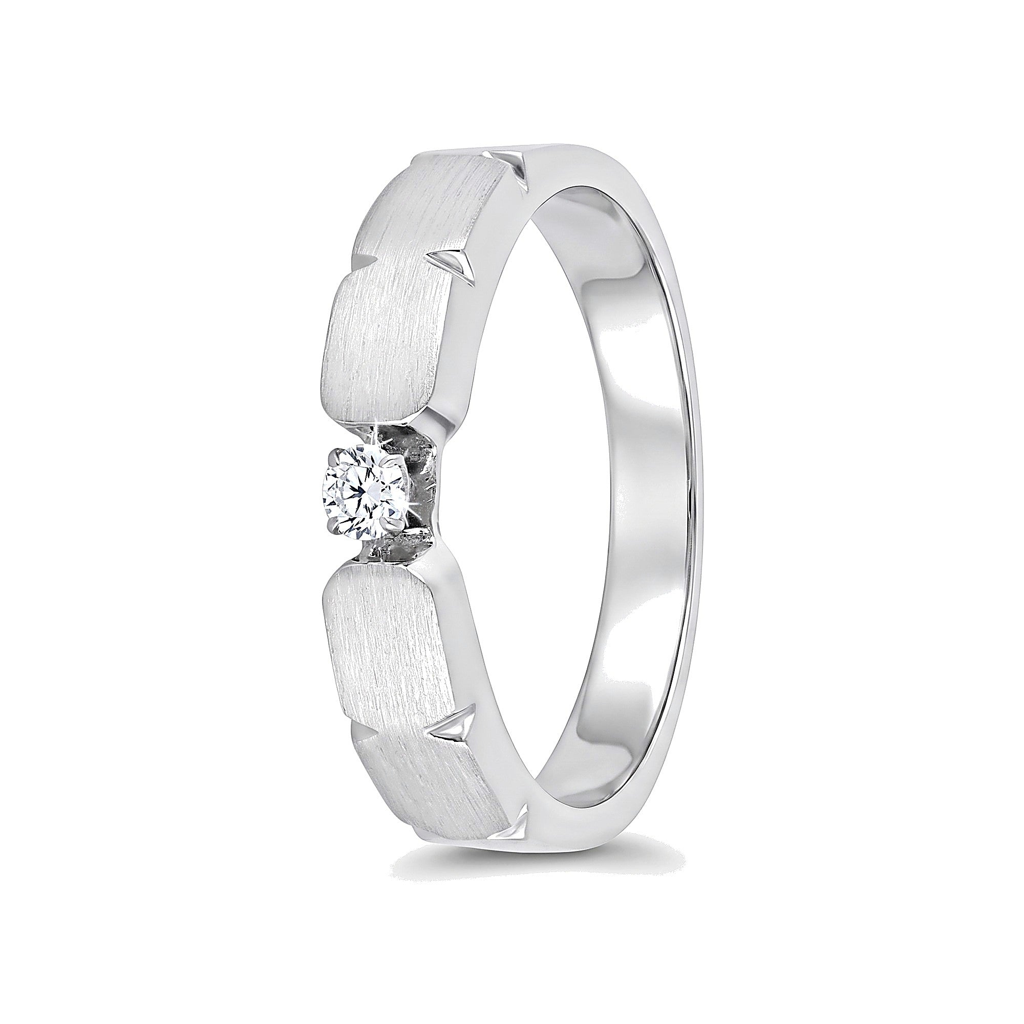Sophisticated Platinum and Diamond Men's Band