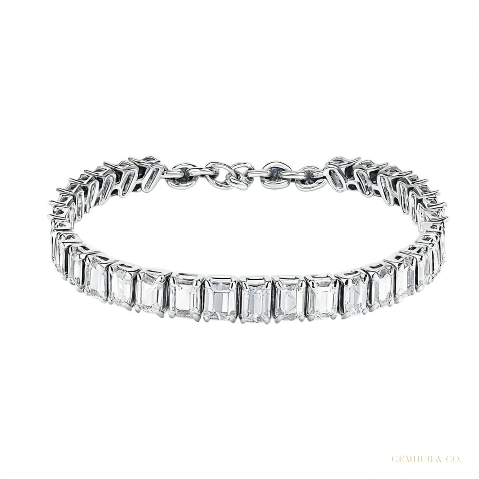 Natural 5.00CT Round Cut Ruby & Diamond Tennis Bracelet 14k Yellow Gold GH/SI
