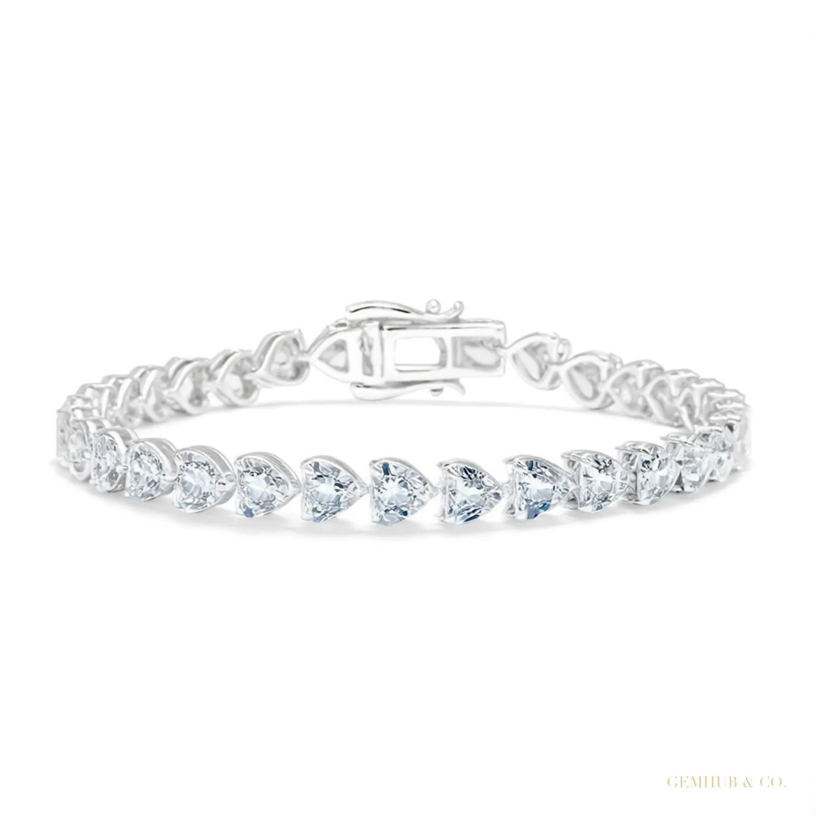Certified Natural Green Emerald Round Tennis Bracelet Daily Wear 14k White Gold