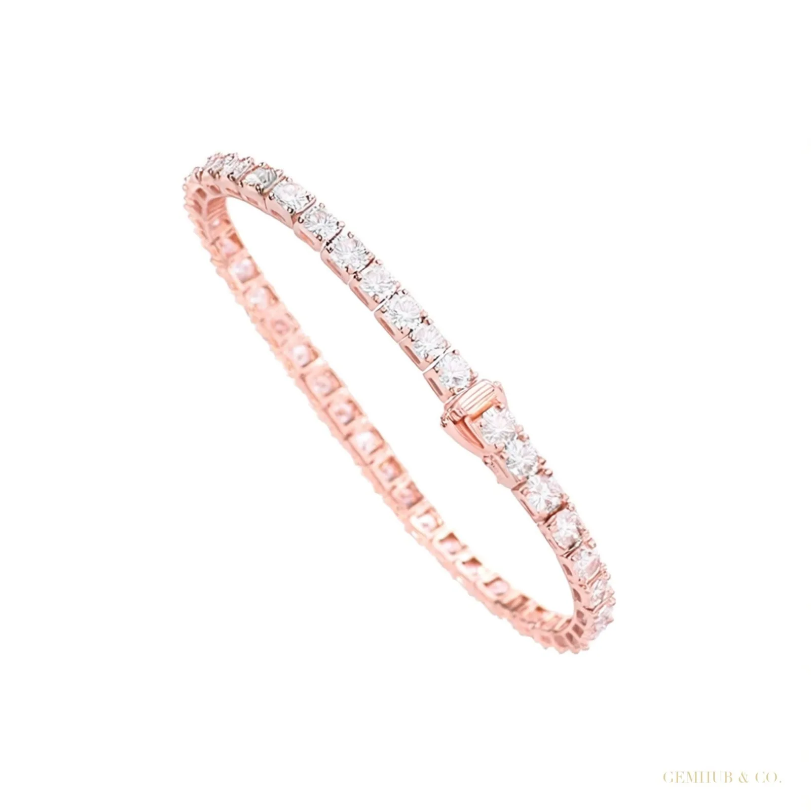 Round Cut 4.50CT IGI Certified Natural Diamond Tennis Bracelet 14K Yellow Gold